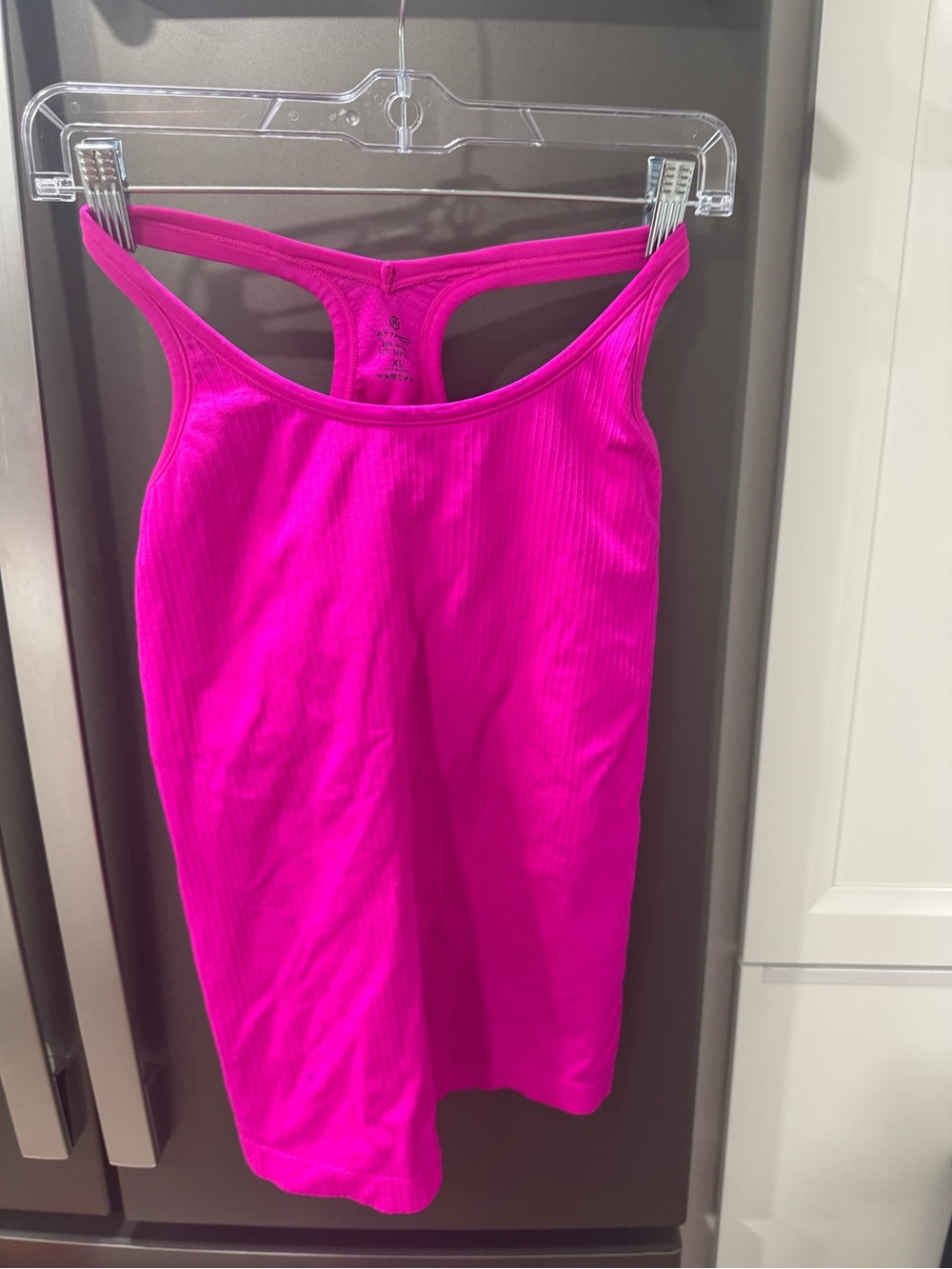 Women’s Ribbed Racerback Chemise - Hot Pink